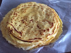 Low carb ricotta crepes